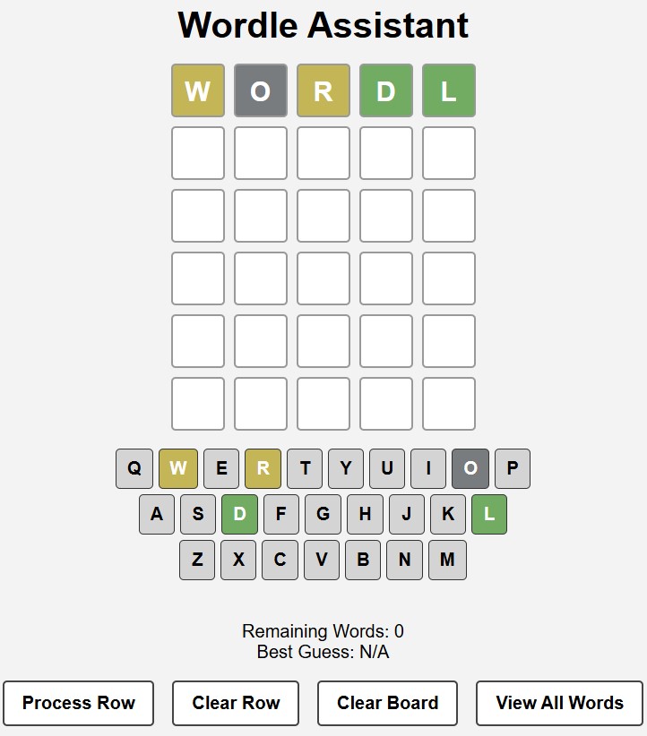 Preview for Wordle Solver